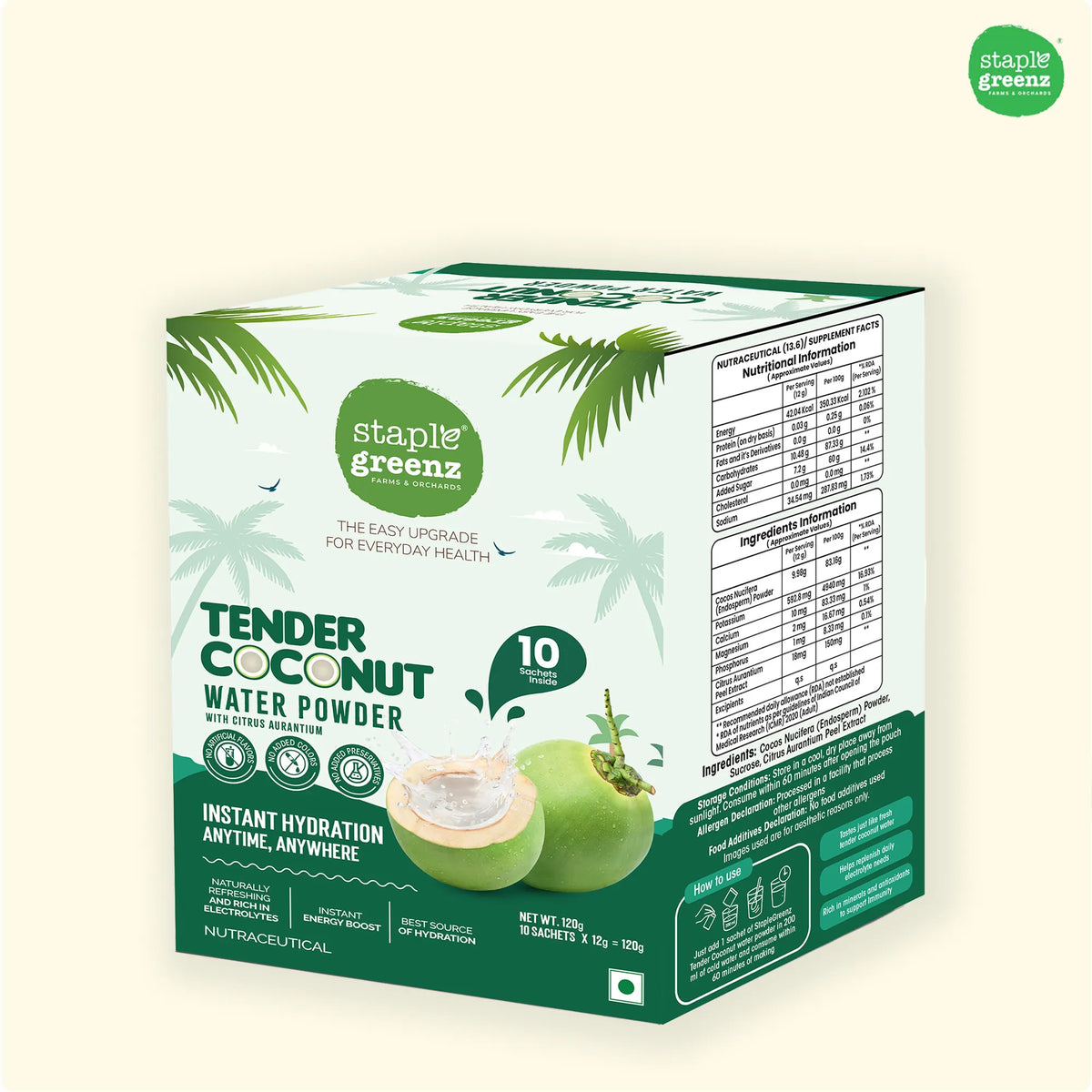 Tender coconut water powder